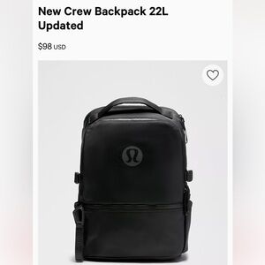 lululemon athletica Men's Black Backpack